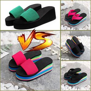 Gai Summer Women Men Beach Flip Flops Classic Ladies coola platta Sandaler Sandaler med hög kvalitet 35-43