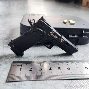 Gun Toys 1 3 Alloy G34 TTI PIT VIPER Pistol Gun Model Semi Alloy QSZ92 Shell Ejection Keychain Disassemble Mini Toy Gun for Boys T240309 T240309