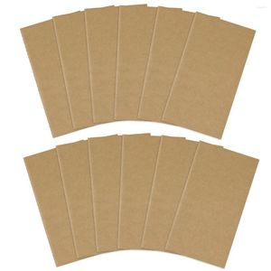 12pçs capa kraft para caderno, diário vintage em branco/grade/forrado, planejador de papelaria, papel de escrita para estudantes, material de escritório escolar