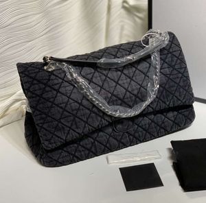 Hurtownia dżinsów Maxi Jumbo klasyczne torby klapy Kołdowy łańcuch klapa crossbody inkurluxury projektant mody ulica fajna duża pojemność Pakiet 44366