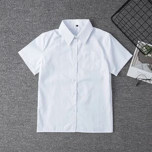 Japanese Student Short Sleeve White Shirt For Girls Middle High School Uniforms Dress Jk Uniform Top LargeSize XS5XL 240301