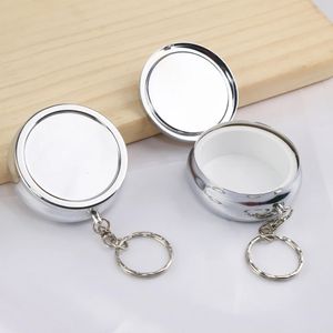 1/5/10pcs Medicine Candy Pill Box Keychain Case Storage Pill Container Metal Pocket Portable Organizer DIY Jewelry Finding 240307