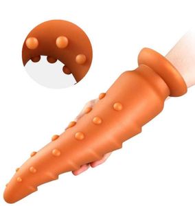 Massaggio morbido plug anale dildo Masturbatori enormi dildi punti massaggio prostatico ano vaginale giocattoli sexy per donne uomini Sucker Strap On7507131