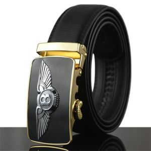 Belts WOWTIGER Belt Men Luxury Designer Male Genuine Leather Automatic Buckle Ceinture Homm308m