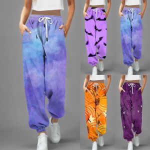 Capris Sweatpants Women Baggy Pants Women Halloween Spring Wide Leg Sweat Pants Overdimensionerade joggare Streetwear High Maisted Byxor 2023