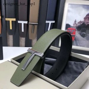 Tom Fords Belt Trendy Tom Belt High Quality Fashion Designer Men Womens äkta läder T Buckle Belts Luxury Clothing Waistband med Box Dustbag Tom Fords 8141