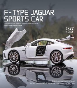 1 32 Jaguar Ftype Modello di auto sportiva Giocattolo Simulazione Luce sonora Tirare indietro Lega Pressofuso Giocattoli Veicolo per ragazzi Ragazze302n5277004