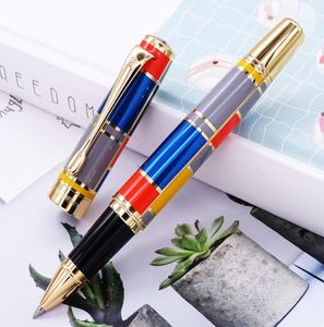 Caneta esferográfica Hero 767 com acabamento dourado Caneta de tinta colorida moderna com recarga suave, ótima para presente, pós-graduação, escritório de negócios 201203173551