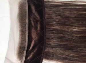 شجاع الشعر البشري الحقيقي لونه لون بني 4 ملحق من المنغوليان على نمط غير مرئي قبضة دانتيل للمستعارات اليهودية Kosher wigs4878549