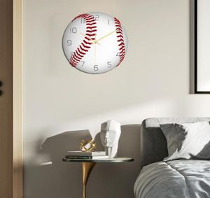 Zegary ścienne 4 okrągłe baseball Nordic Proste nowoczesny design zegar huśtawki Treśnia Drewniana dekoracja domu kwarc4122613