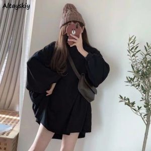 Sweatshirts Sweatshirts Women Loose ONeck Long Sleeve Autumn Casual Chic Korean Style Feminino Pullovers Hot Sale Popular Fashion Allmatch