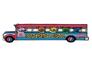 Cartoon Greatful Bus Iron On Patch broderade klädlappar för kläder DIY Kids klistermärken plagg applikationer hela7708853