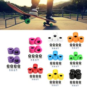 4 pçs skate board longboard rodas 60x45mm 78a ABEC-9 rolamento espaçadores conjunto roda de patinação para padrão cruiser 240227