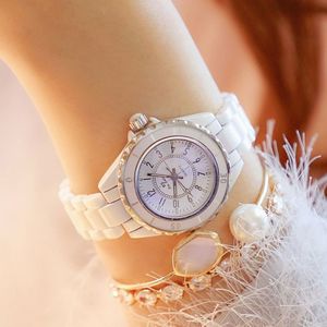 Moda nuovo cinturino in ceramica orologi da polso impermeabili top brand di lusso orologio da donna donna quarzo vintage orologi da donna 201204254h