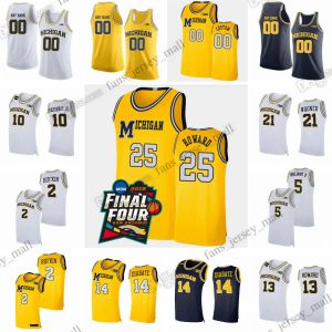 Пользовательский XS-6XL Michigan Wolverines College Basketball Jerse 10 Тим Хардвей-младший 14 Мусса Диабат 13 Мориц Вагнер 21 Франц Вагнер 22 Дункан Робинсон