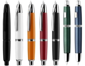 Fountain Pens Majohn A1 Press Metal Chapible Fine Nib 04mm z Clipno Clip Ink Office School Pisanie 2209285241628