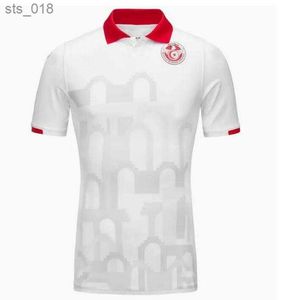 Fãs Tops Camisas de futebol 2024 Tunísia Seleção Nacional Mens 25SLIMANE MSAKNI HANNIBAL MAALOUL SLITI KHENISSI Home Camisas de futebol vermelho manga curta menH240309