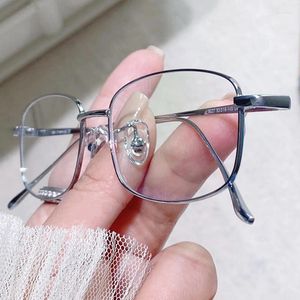 Sonnenbrille Japanische Harajuku Legierung Gläser Metallrahmen Für Frauen Mode Männer Kontrast Niedliche Dekorative Optik Brillen