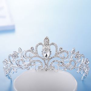 Jóias de noiva cocar princesa acessórios de palco lindo diamante de cristal em estoque rápido alta qualidade278f