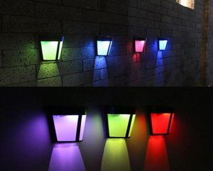 Lampy ścienne na zewnątrz oświetlenie tarasu słonecznego jasne 6 LED LED WODY ODPOWIEDZIENIE LAMPĘ OTWARCIA ODWODNIENIE DLA PATIO OGRODNE OGRODNI