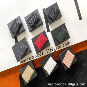 En kaliteli orijinal deri kart tutucu tasarımcısı Marmont küçük debriyaj cüzdanları moda kadın kart sahipleri siyah para cepleri içinde 270h