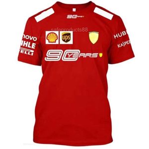 T-shirt da uomo 2024 New F1 Red Team T-shirt da uomo Sport estremi Tuta da corsa Harajuku Street Fashion Formula 1 Oversi