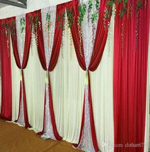 Cenário de casamento com lantejoulas decorações swags pano de fundo Cortina de festa estilista Celebração Cortina de palco estilista de design Backgroun9659189