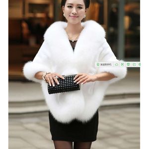 2018 Fox Faux Shawl Women's Rabbit Fur Mink Cape Wedding Dress Haining Off Expish Coat 863222