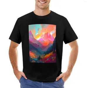 Herrtankstoppar Munro Mountains of Skye vid Sunset T-shirt Graphic T Shirts Edition Shirt Anpassad svart för män