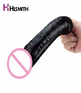 Hismith Sex Dildo Sex Machine Tillbehörslängd 24 cm diameter 45 cm kött svarta färgleksaker för kvinnor penis kuk sexprodukt cx200706019249