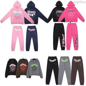 Mens Designer Hoodies Spider Hoodie Sp5der Young Thug 555555 Pullover Pink Hoody Sweatpants Sweatshirt Top Quality Loose Terry Tracksuit Sport Suit Oversize WQP6