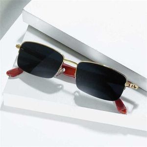 2024 Luxury Designer OFF Luxury Designer New Men's and Women's Sunglasses Off card half wood leg fashion log Small Frame optical glasses frameKajia