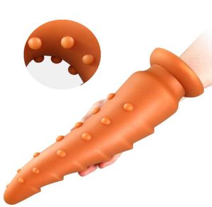 Masaż miękkie masturbatorzy wtyczek analnych Ogromne dildos kropki masaż prostaty odbytu pochwy seksowne zabawki dla kobiet mężczyzn Pasek Sucker On8761141