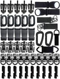 48PCS TAKTICAL CLIP CLIP Pasek Molle Web Dominators Zestaw pasa do pasa do plecaku Pasek do nawodnienia na zewnątrz 8386208