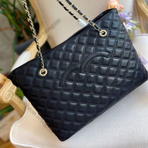 Kadın lager kapasite fransız alışveriş çantaları siyah beyaz elmas desen nakış tote çanta tasarımcısı omuz crossbody çift chai310s