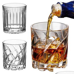 Vinglasögon olika stilar transparenta whisky vinglas med blyhög kapacitet öl glas kopp bar dricksvaror 240-300 ml drop leverans dhixv