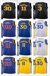 22 Uomo Donna Bambino Gioventù Stephen Maglie Klay 30 Curry Basket Thompson 11 Draymond 23 Verde 3 Poole City Nero Navy Giallo Blu7417448