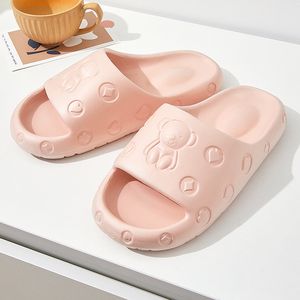 Indoor-Sandalen für Zuhause, Hausschuhe, Gelb, Grün, Damen, Herren, Sommer 2024, neues Duschpaar, das Sandale weiß, schwarz, rosa trägt