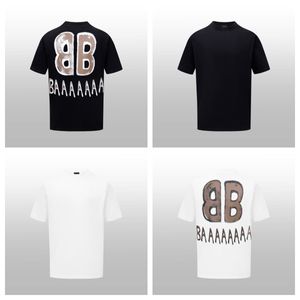 Wysoka wersja Summer Męskie i Damskie T-shirt T-shirt Bawełniany luźne odblaskowa swoboda koszulka alfabetowa koszula krótkie rękawie Hip Hop Street Wear T-shirt