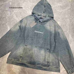 Kadın Hoodies Sweatshirts 2023 Kadın Denim Ceketler İnce Stil Down Parkas, Mektup Düğmesi Tomurcuklu Kot Palto Kot Moda Hoodie Kotu Uzun Kollu Sl