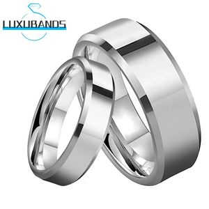 Tungsten Carbide Ring 6mm 8mm للنساء للنساء الأنابيب المقطوعة بالجملة ملحقات المجوهرات المبللة الحواف المصقولة للإنهاء الراحة FIT 240307