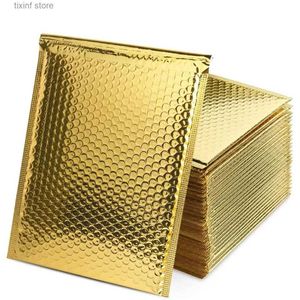 Outros produtos plásticos descartáveis 50 Pçs/lote Sacos de Envelopes de Presente Dourados para Embalagem Bolha Mailers Envelopes Acolchoados Sacos de Embalagem À Prova D 'Água Engrossar Postagem Ba