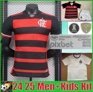 Flamengo 24 25 Soccer Jerseys 2024 2025 De Arrascaeta E.Ribeiro Gabi B.Henrique David Luiz Diego Pedro Gerson Home Player Fans Football Shirt Kid Kit Kit Kit Kit Kit Kit Kit Kit Kit Kit Kit Kit Kit Kit Kit
