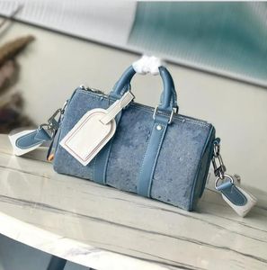 Designer dżinsowa torba rogalika Kobiety nano krzyżowe luksusowe torebki Sunset vintage hobo torby na ramię Niebieskie jeansowe torba na wzgórza Pochette torebka