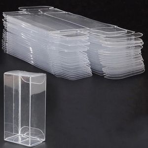 50/100 acrylic display boxes plastic small transparent storage boxes car models dustproof containers toy supplies 240309