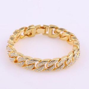 Europe United States big selling 14K gold men's water diamond bracelet293q