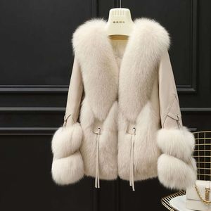 Whole Skin Fox Hair 2024 Winter New Haining Short Coat Women's Sheepskin And Fur Integrated Genuine Leather 640980