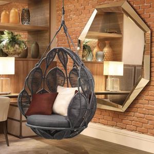 Camp Furniture Net Red Bird's Nest Hanging Chair Swing Blue Rattan Outdoor Courtyard Indoor Floor Home Cradle Balcony Single Large Hammoc