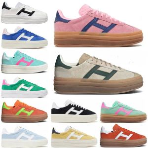 Plattform Gazelle Bold Designer Shoes Womens Casual Gazelles Plateforme Sneakers Solar Orange Pink Rink Gum Og Original Jogging Walking Dhgate Woman Trainers