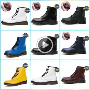 Sapatos de desenhista Doc Martenser Botas 1461 Mocassins de couro liso Homens Mulheres High Top Dr Martinser Botas de tornozelo Martin Classic Patent Matte Loafers Treinadores